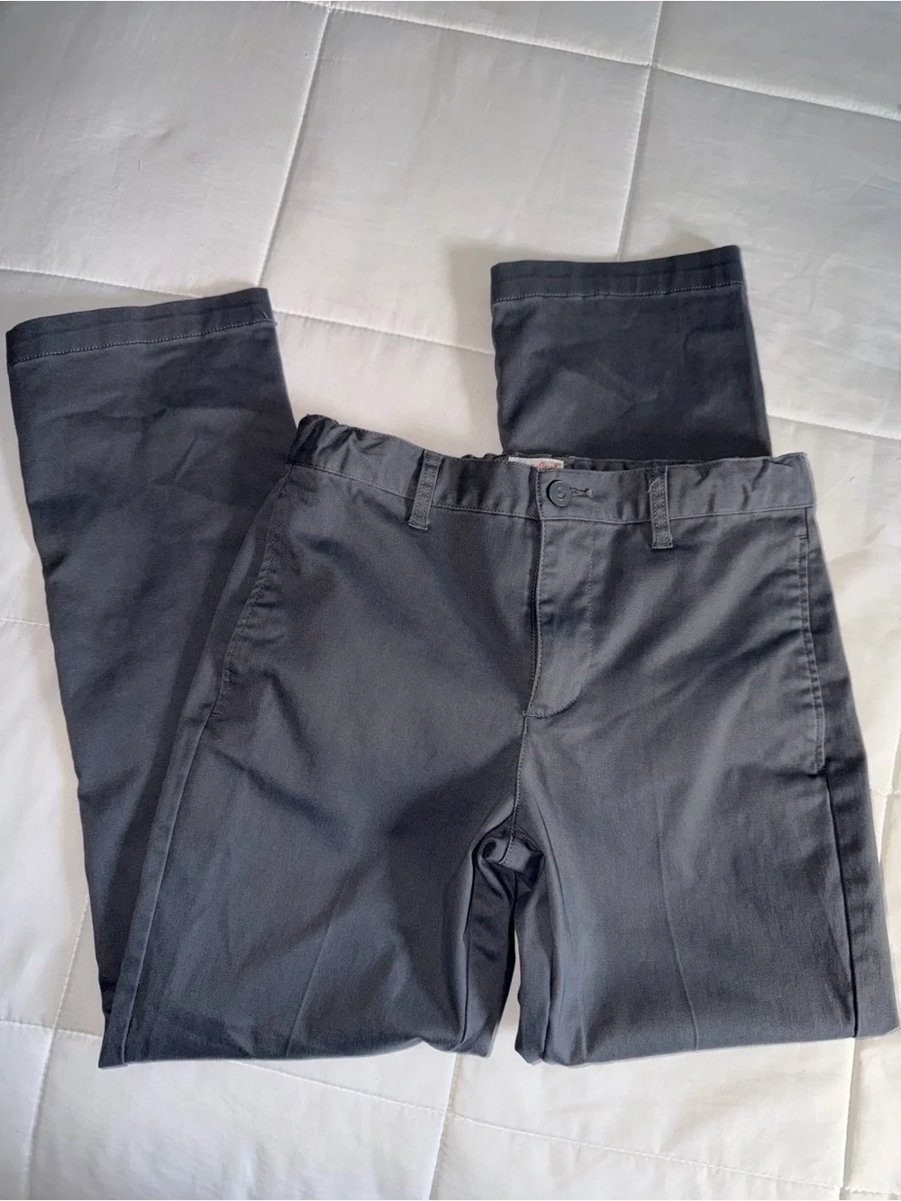 Cat & Jack Boys Gray Classic Straight Fit Pants - 14